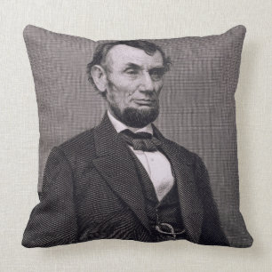 Almofada Abraham Lincoln, gravado de uma fotografia vai