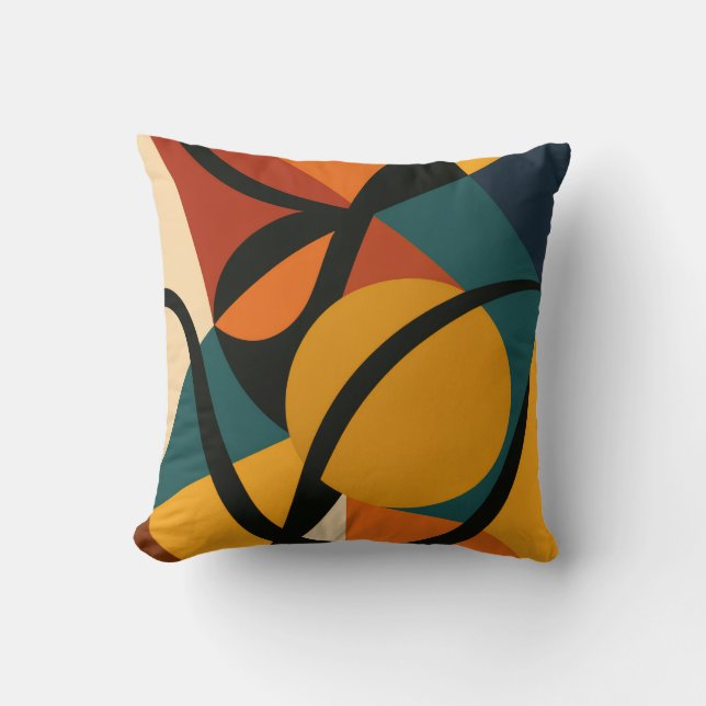 Almofada Abstract African Throw Pillow (Frente)
