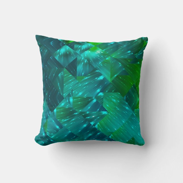 Almofada abstract background. blue and green mosaicbackgrou (Frente)