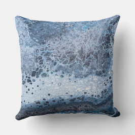 Almofada Abstract Blue & Gray Ocean Drift