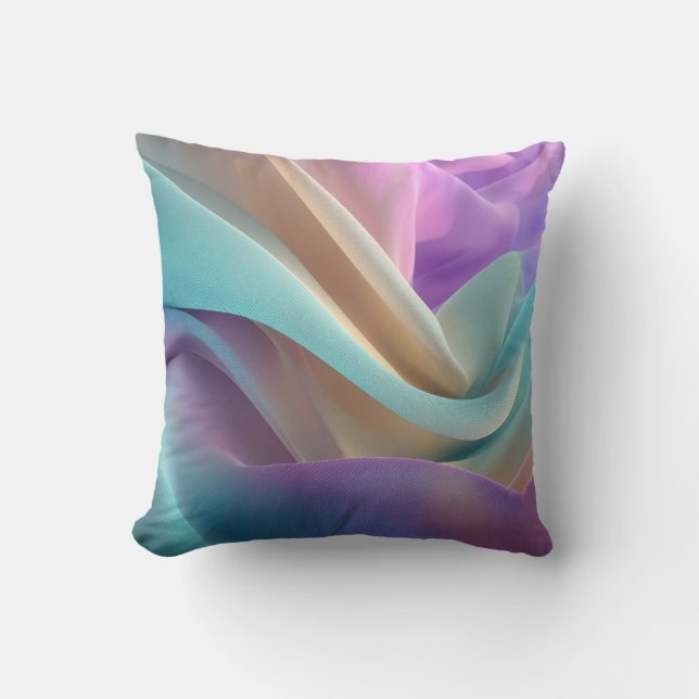 Almofada Abstract Fabric Texture in Pastel Tones (Frente)