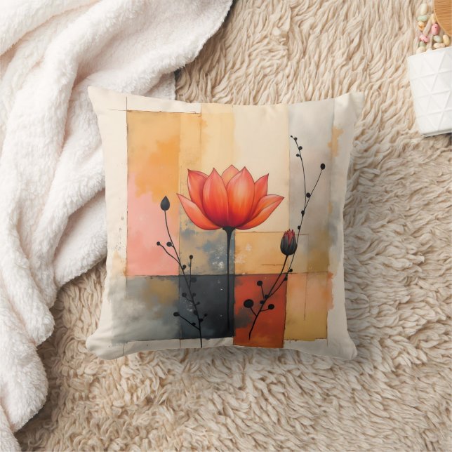 Almofada Abstract Floral Pillow (Cobertor)