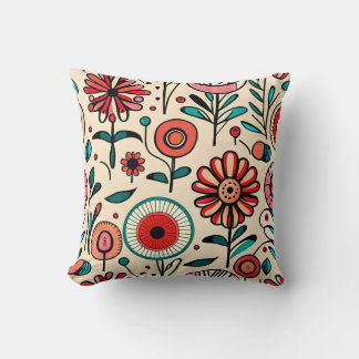 Almofada Abstract Flower Pattern Pillow