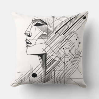 Almofada Abstract Geometric Face