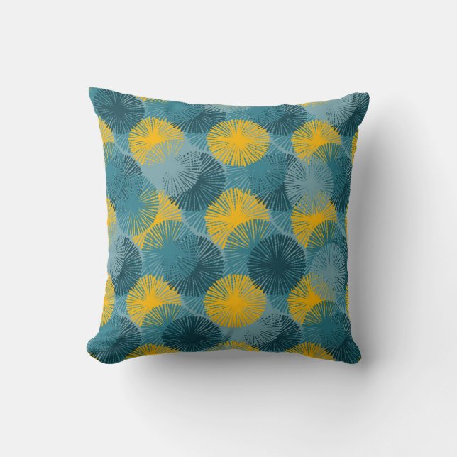 Almofada Abstract Ikat and boho style handcraft fabric patt (Frente)