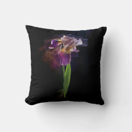 Almofada Abstract Iris Flower – Elegant Floral Art