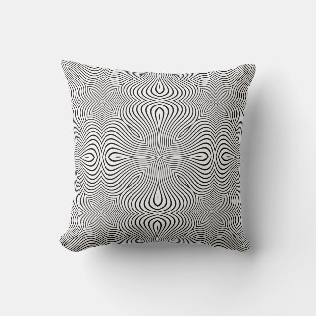 Almofada Abstract pattern of wavy stripes or rippled 3D rel (Frente)