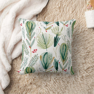 Almofada Abstract Scandinavian Christmas Foliage Sage Green
