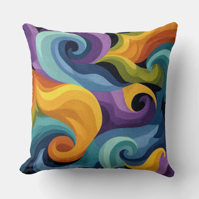 Almofada Abstract Swirl Throw Pillow (Frente)