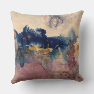 Almofada abstract with blue and pink pillow