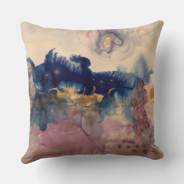Almofada abstract with blue and pink pillow (Verso)
