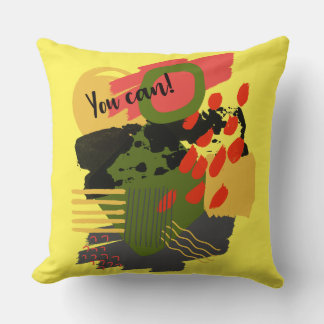 Almofada Abstraktes Design mit Formen Kreisen Linien bunt