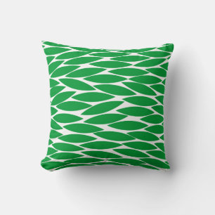 Almofada Abstrato 250713 - Verde-grama em branco