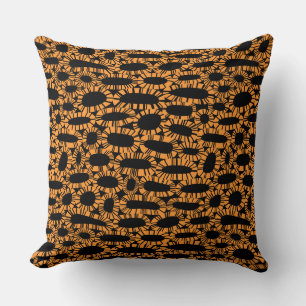 Almofada Abstrato 250923 - Laranja claro em preto