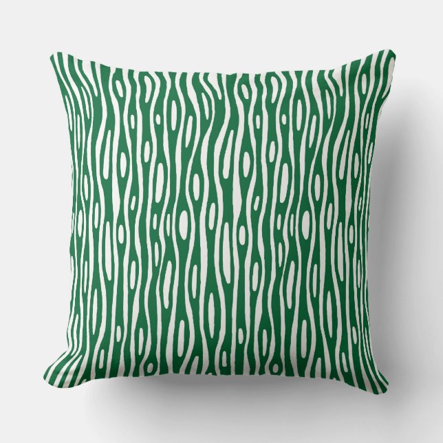 Almofada Abstrato 280314 - Forest Green em Branco (Frente)