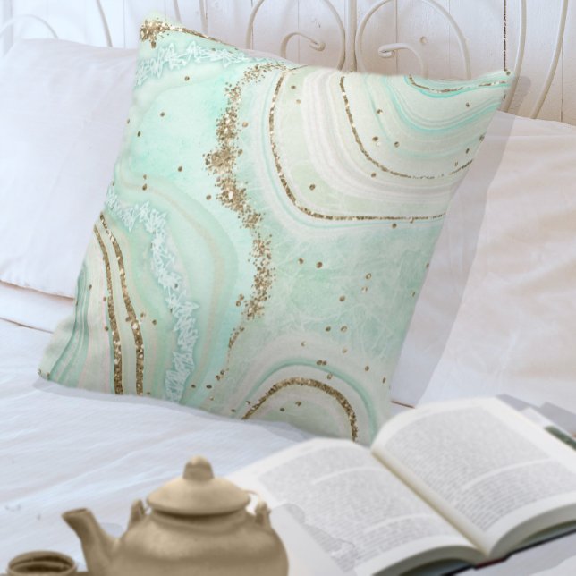 Almofada Abstrato Agate V1 Mint ID827 (Criador carregado)