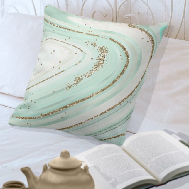 Almofada Abstrato Agate V2 Mint ID827 (Criador carregado)