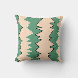 Almofada Abstrato Art Pale Beige Coral Rosa Verde