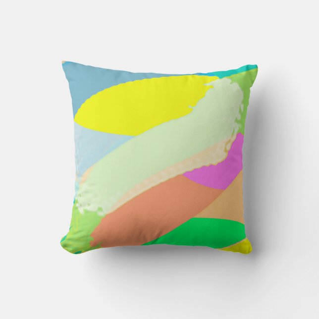 Almofada Abstrato Art Pastel Lavanda amarelo (Frente)