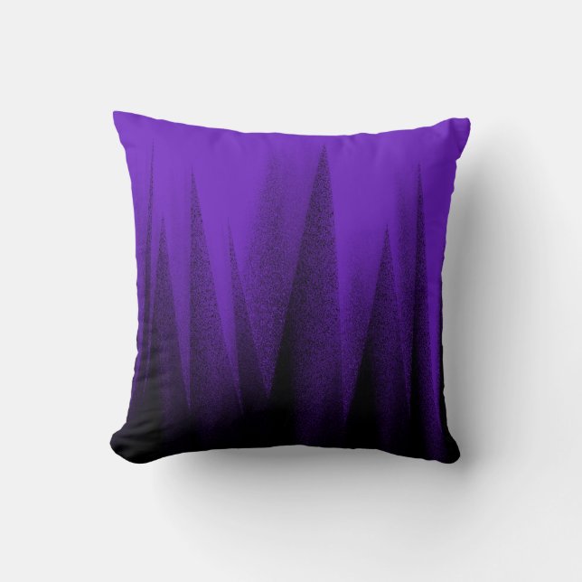 Almofada Abstrato Art Pastel Lavanda preto roxo (Frente)
