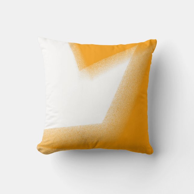 Almofada Abstrato Art Pastel White Orange (Frente)