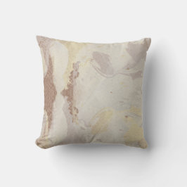 Almofada Abstrato artístico creme Ivory e Cobre
