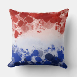 Almofada Abstrato AZUL BRANCO VERMELHO PATRIÓTICO