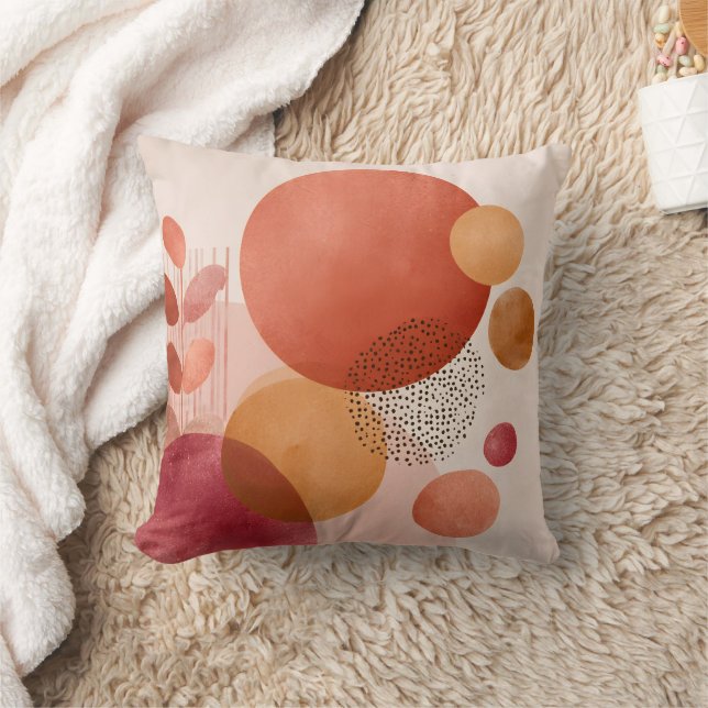Almofada Abstrato Boho Circles/Warm Terracotta (Cobertor)