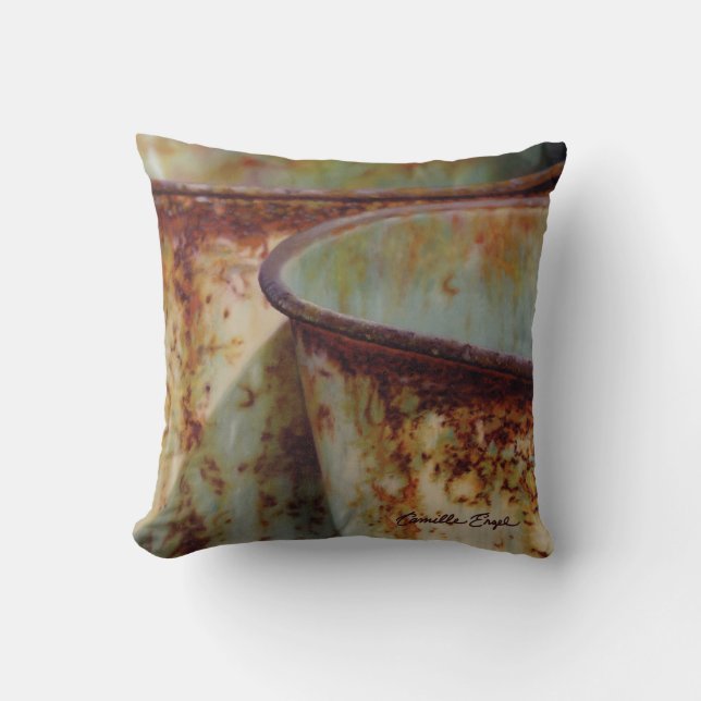 Almofada "Abstrato branco da série 2" por Camilo Engel (Frente)