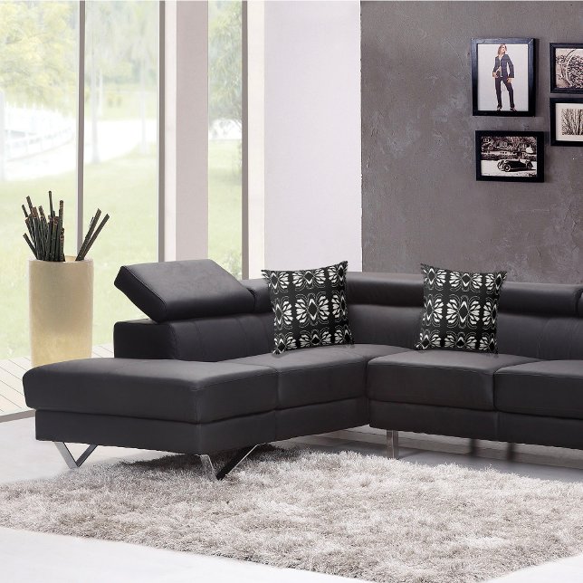 Almofada Abstrato Branco e Preto Dramático Moderno (Criador carregado)