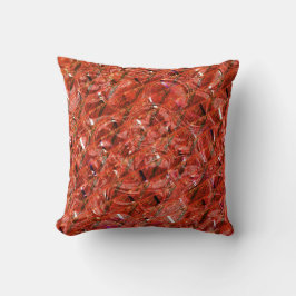 Almofada Abstrato claro vermelho com manchas e estilos tort