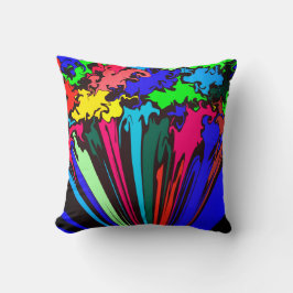 Almofada Abstrato Colorida Twirl / Pinchado / Sangria /