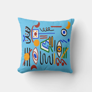 Almofada Abstrato com Travesseiro decorativo Linhas e Ponto