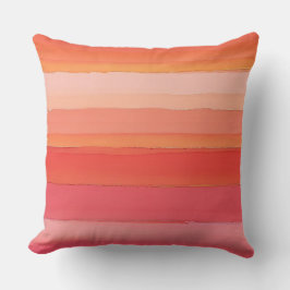 Almofada abstrato cor-de-rosa e laranja