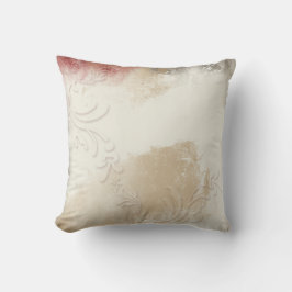 Almofada Abstrato Cream Tan Red Decor