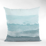 Almofada Abstrato de aquarela azul<br><div class="desc">Uma bela paisagem abstrato de aquarela. Uma paleta azul que lembra a praia e o oceano.</div>