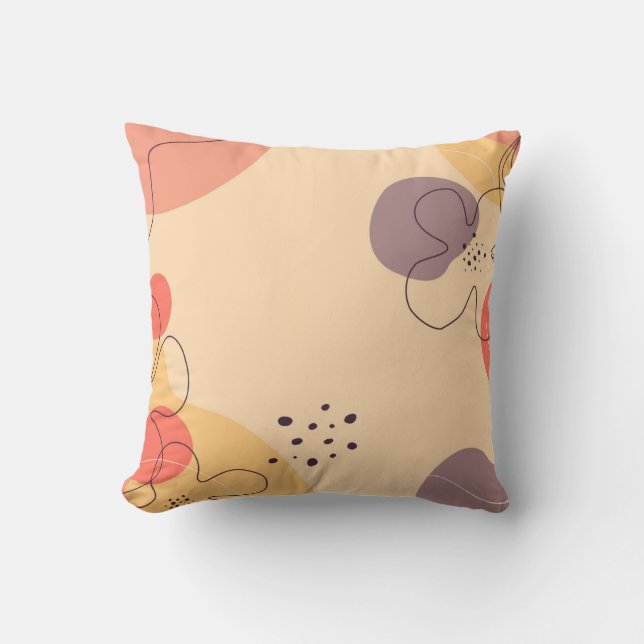 Almofada Abstrato de arte colorida (Frente)