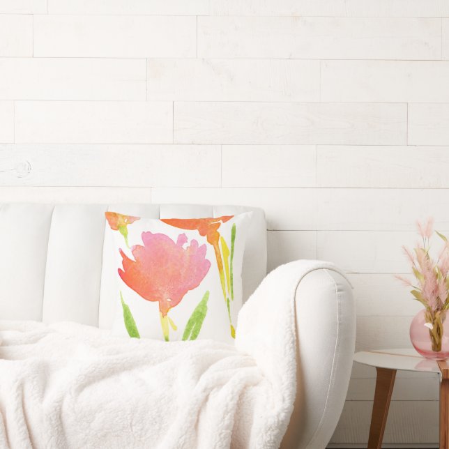 Almofada Abstrato de Buquê de Flores Mistas 2 (Sofá)