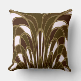 Almofada Abstrato de Cogumelos - Art Deco - Cattail