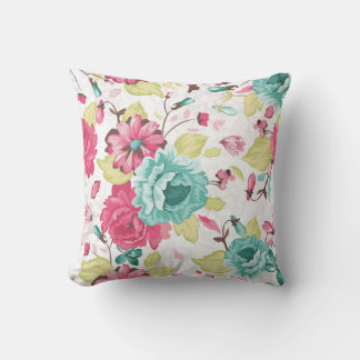 Almofada Abstrato de Elegância Floral Sem Olhos.