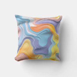 Almofada Abstrato de Fluido Plástico Pastel