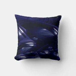 Almofada Abstrato de Futurística Azul da Noite Escura Moder
