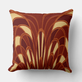 Almofada Abstrato de Mushroom - Art Deco - Colheita