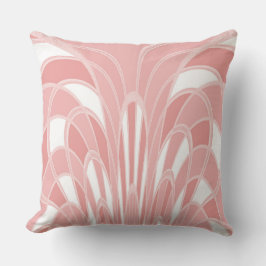 Almofada Abstrato de Mushroom - Art Deco - Coral