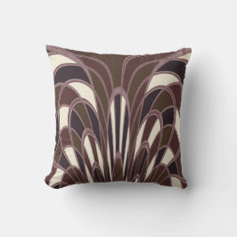 Almofada Abstrato de Mushroom - Art Deco - Mulberry