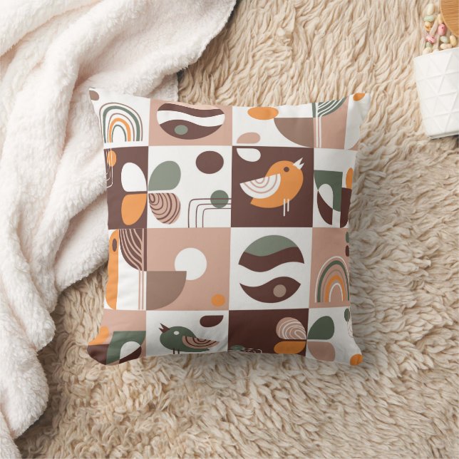 Almofada Abstrato de padrão geométrico da retórica (Cobertor)