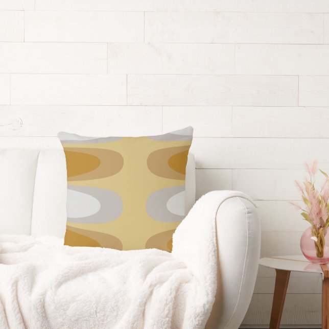 Almofada Abstrato de Prata Dourada e Cinzenta do Elipse Mod (Sofá)