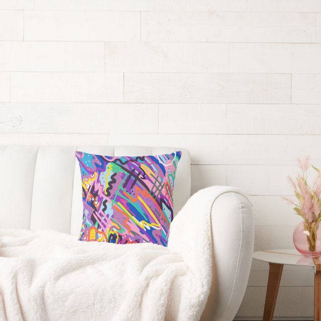 Almofada Abstrato de Reprodução de Cores (Sofá)