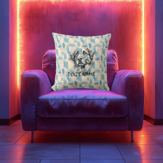 Almofada Abstrato de Retrato Anatólogo Personalizado (Criador carregado)