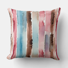 Almofada Abstrato de rosa azul e chocolate